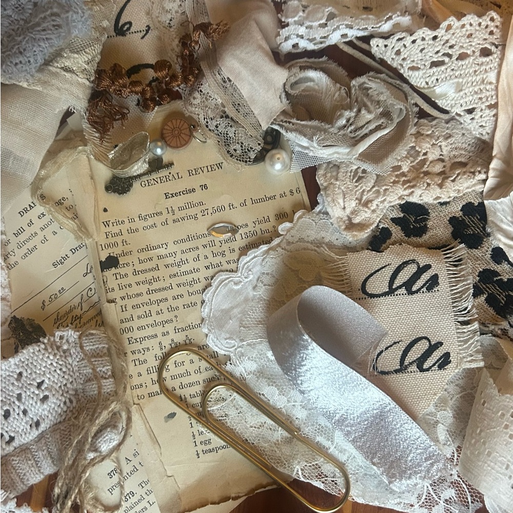 Bundle of mixed textiles for Junk Journal Etc. - Picture 9 of 10